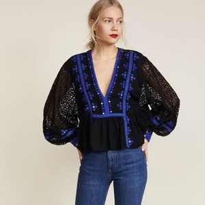 Free People Boogie All Night Blouse Size Small